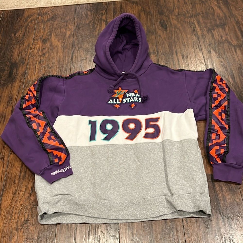 Mitchell & Ness sweatshirt All Star purple Leading Scorer‎ Fleece Hoody size XL